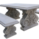 Classic Acanthus Garden Table and Bench set of 3 (KIT)