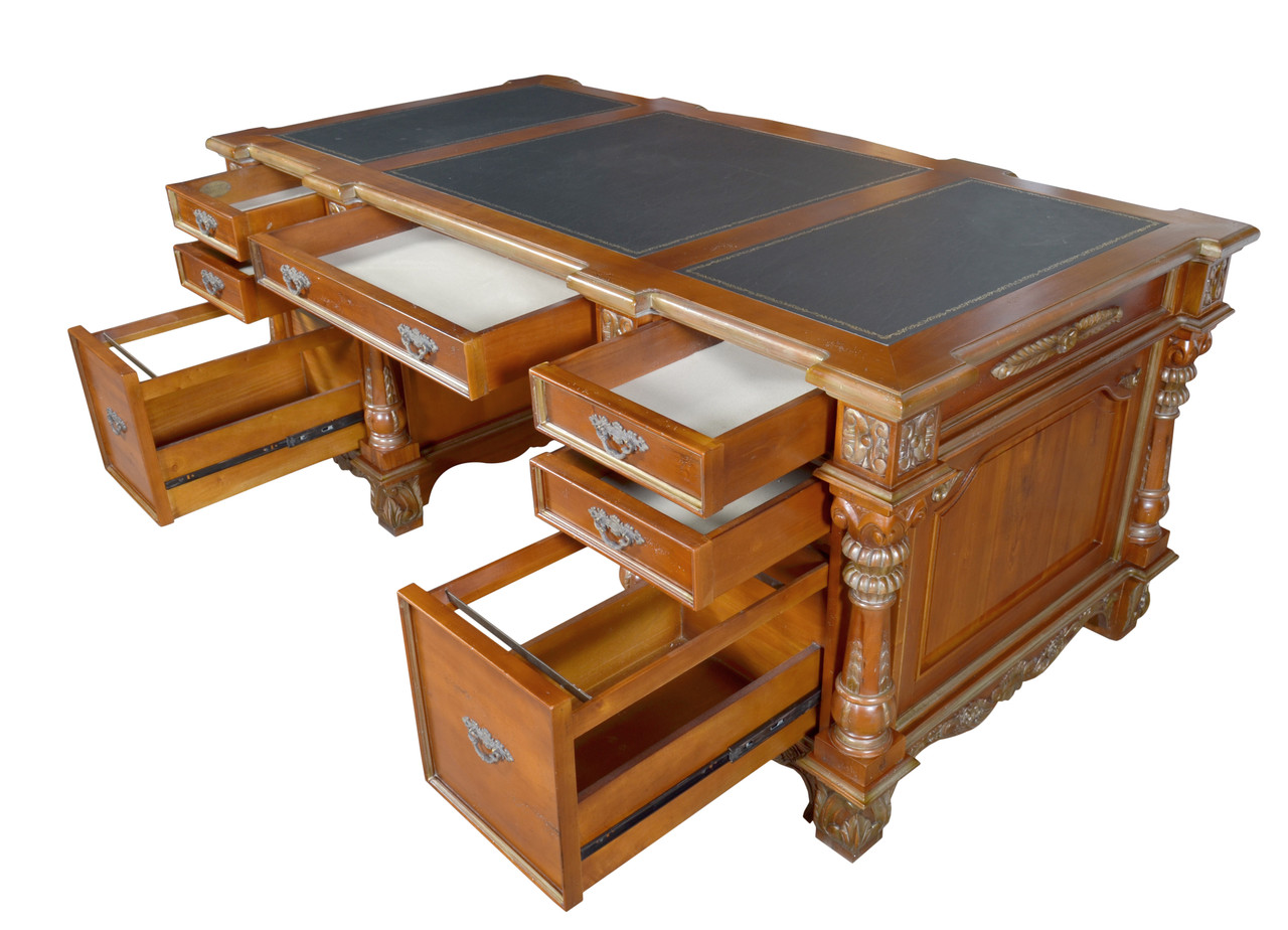 Monarch Mahogany Executive Desk  VC (KIT) Close Up Image