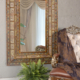 Peruvian Painted Glass  Mirror