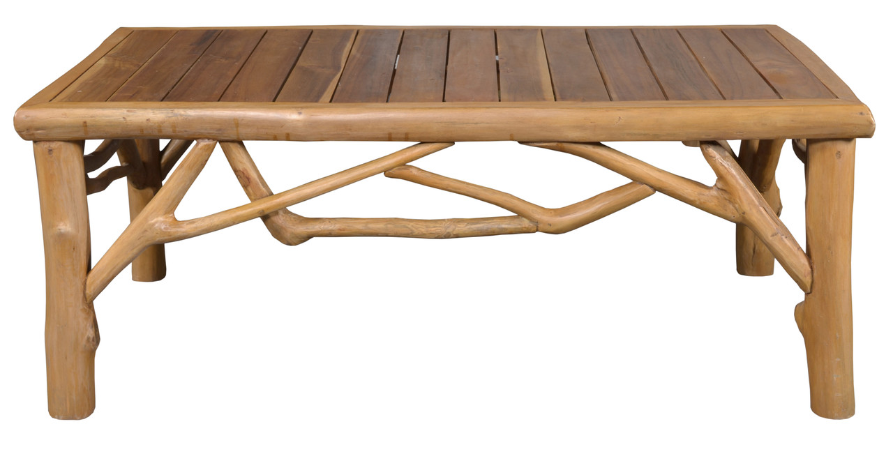Teak Lodge Coffee Table Close Up Image