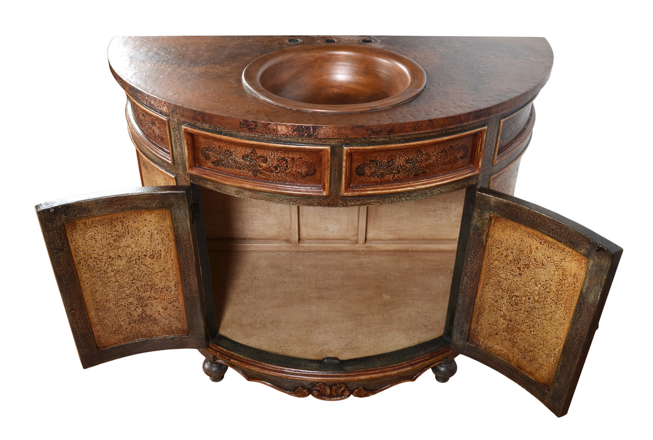 Peruvian Copper Top Vanity Room Scene