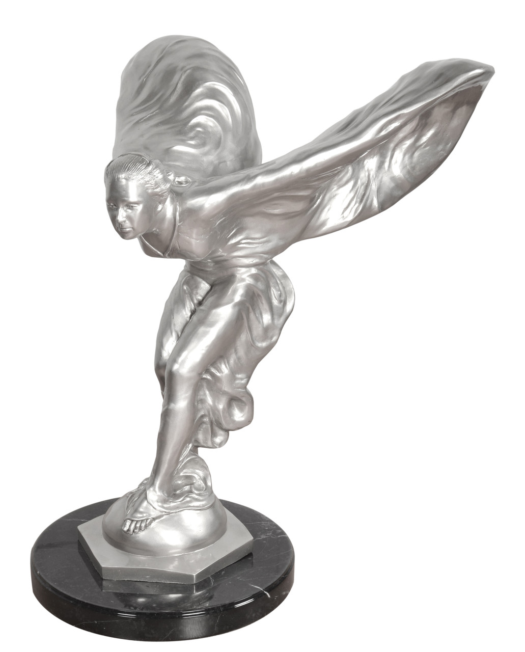 Bronze and Nickel Spirit of Ecstasy 28 Inch Room Scene