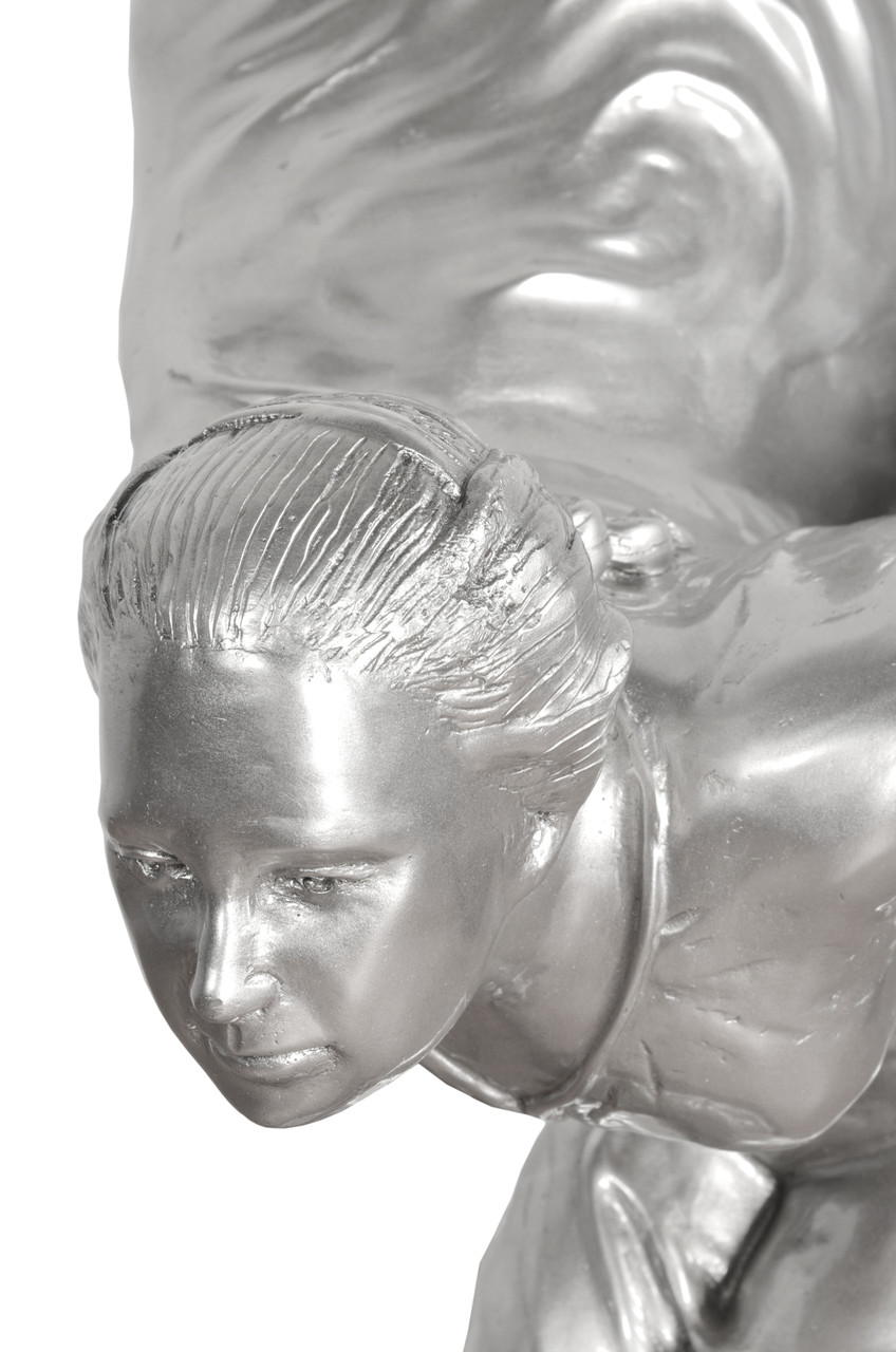 Bronze and Nickel Spirit of Ecstasy 28 Inch Close Up Image