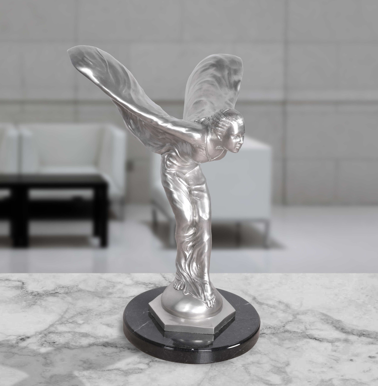 Bronze and Nickel Spirit of Ecstasy 28 Inch