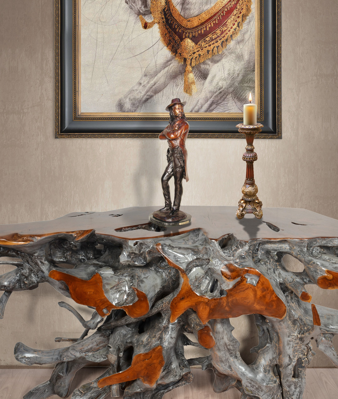 Wild Bill Hickok on Marble Base Room Scene