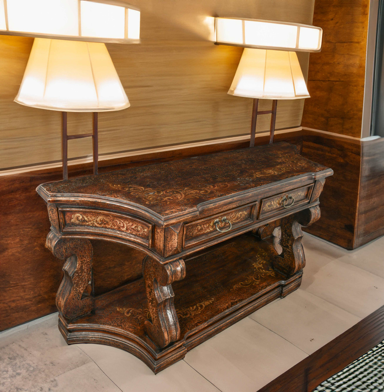 Inca Grand Console Table Close Up Image