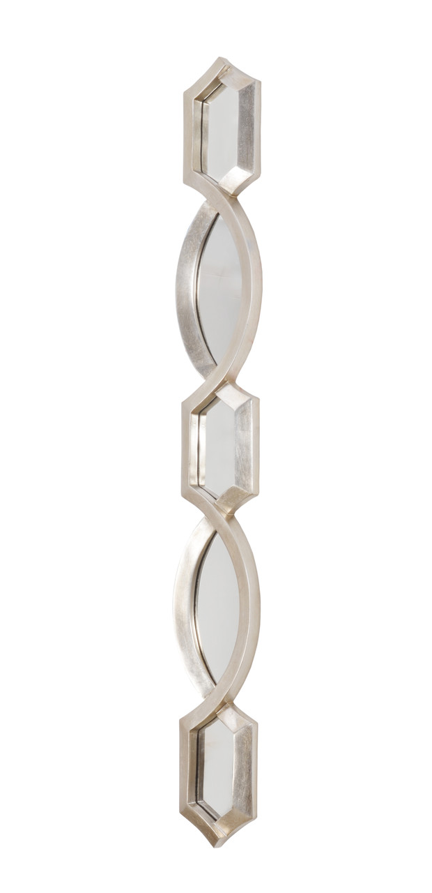 Diamond Stack Mirror Silver Close Up Image