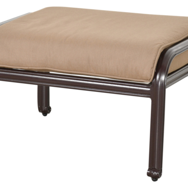 Savannah Outdoor Aluminum Ottoman Room Scene
