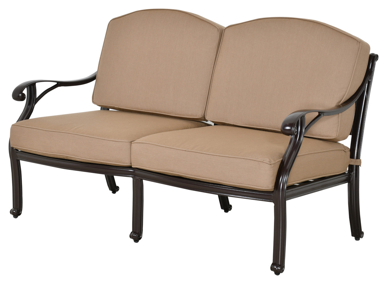 Savannah Outdoor Aluminum Loveseat Room Scene