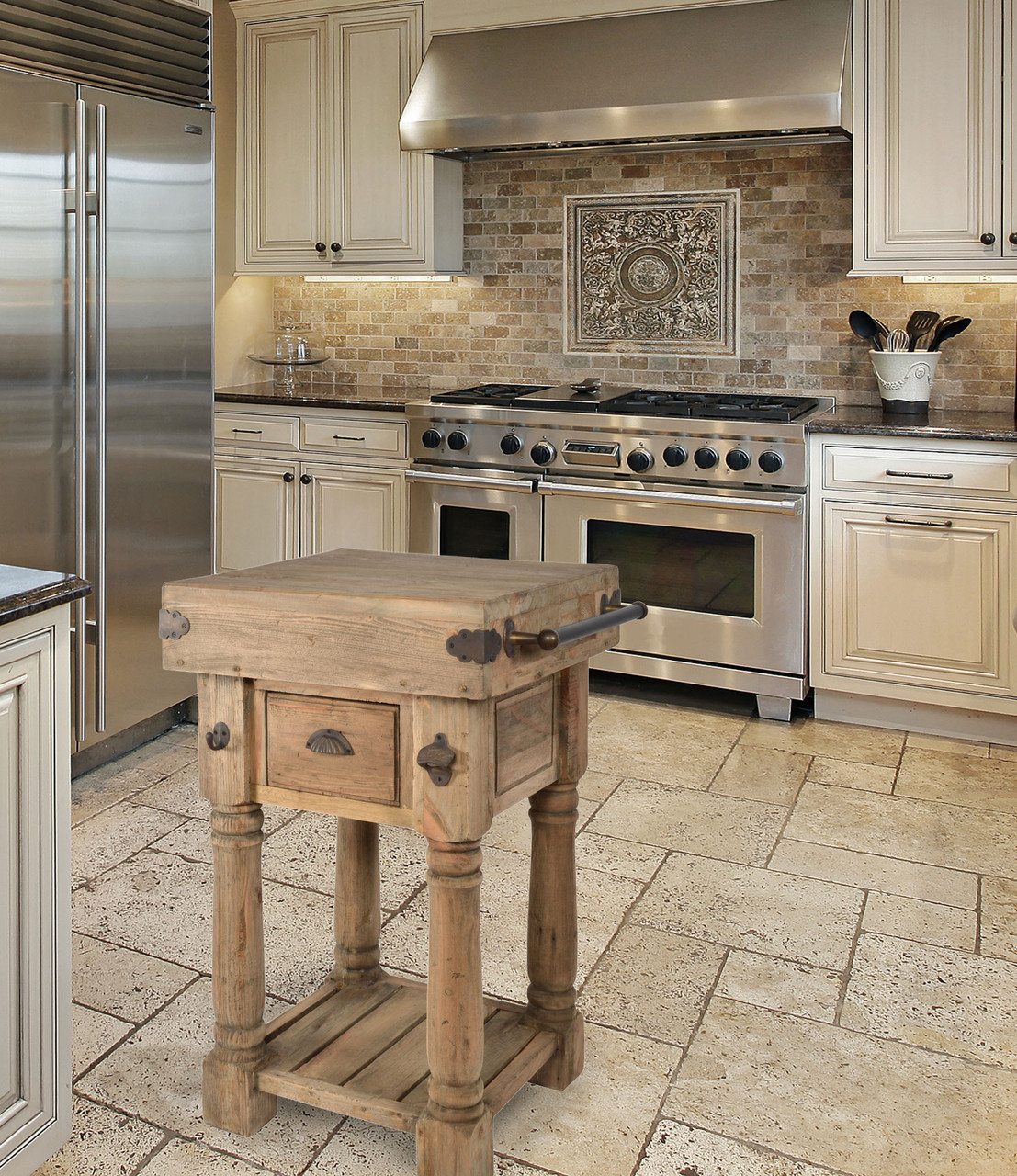 Farmhouse Island Work Console Small Room Scene