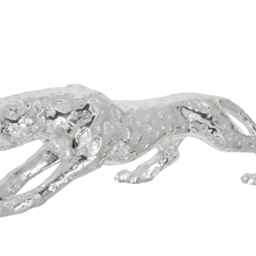 Standing Silver Leopard 22 Inches Long