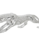 Standing Silver Leopard 22 Inches Long