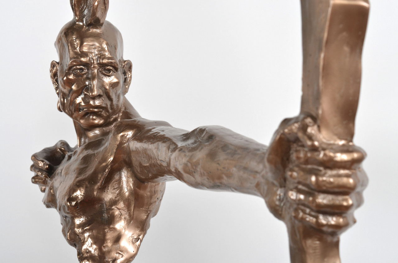 Bronzed Indian Shooter Close Up Image