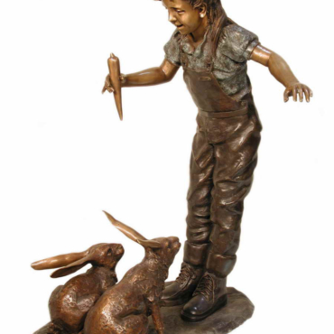 Girl with Rabbits