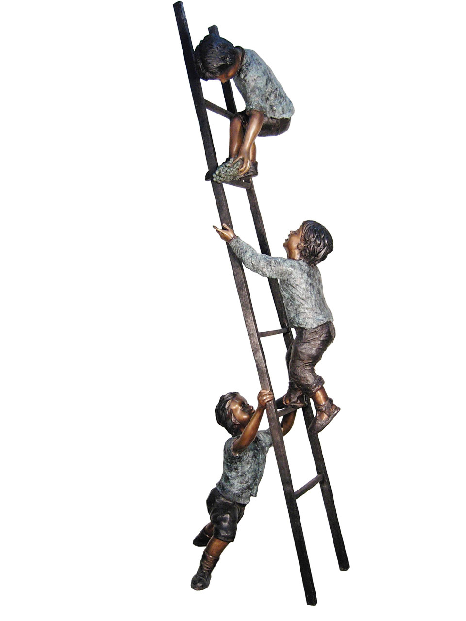 Three Kids on a Ladder