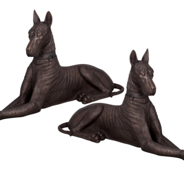 Great Dane Faux Bronze Set of 2
