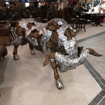 Wooden Bull with Aluminum