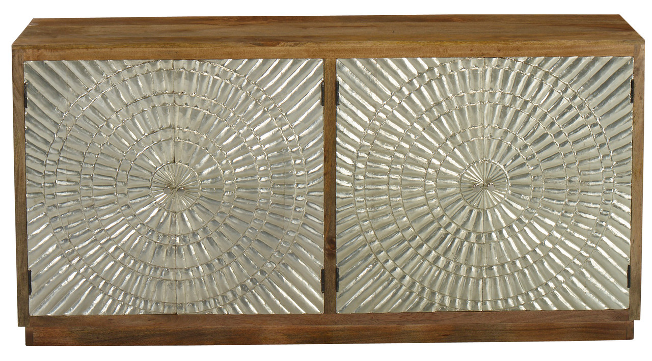Modern Mango Aluminum Credenza 80 Inches Room Scene