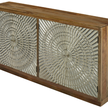 Modern Mango Aluminum Credenza 80 Inches