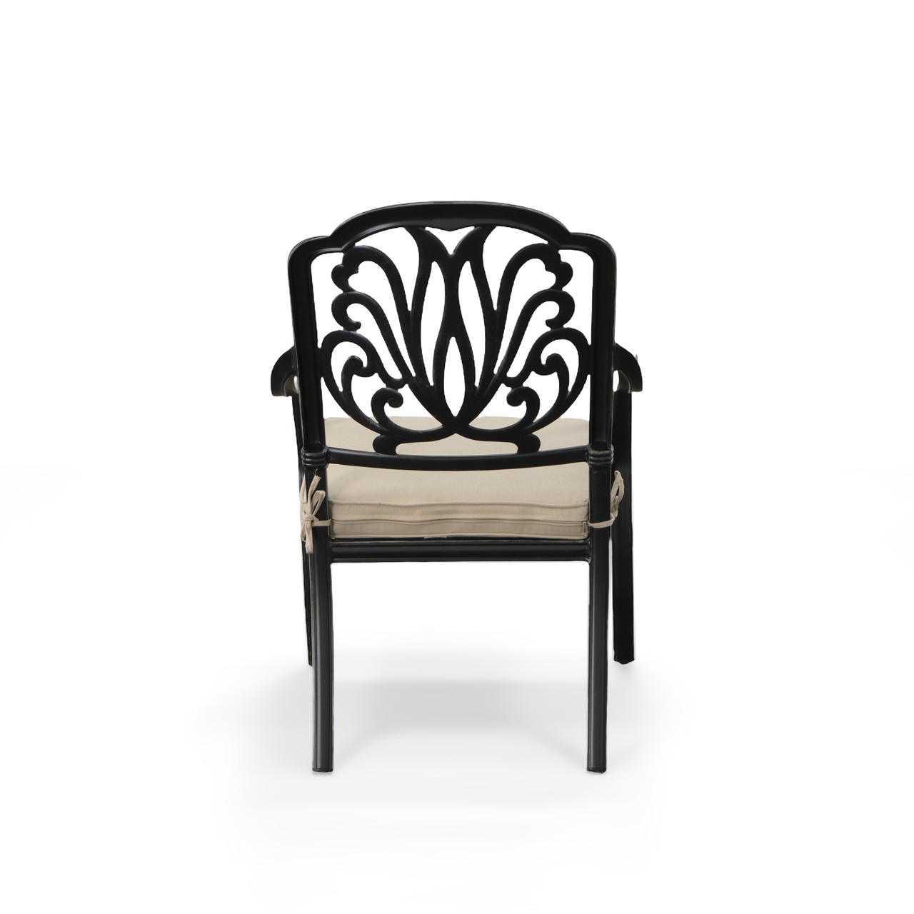 Elisabeth Aluminum Outdoor Dining Chair Plus Close Up Image
