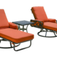 Chillounger Swivel Loungers and Side Table Set of 3 (KIT)