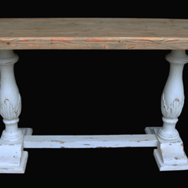 Farmhouse Winsor Chaulk White Console Table