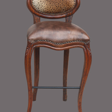 Safari Oval Bar Stool Leopard