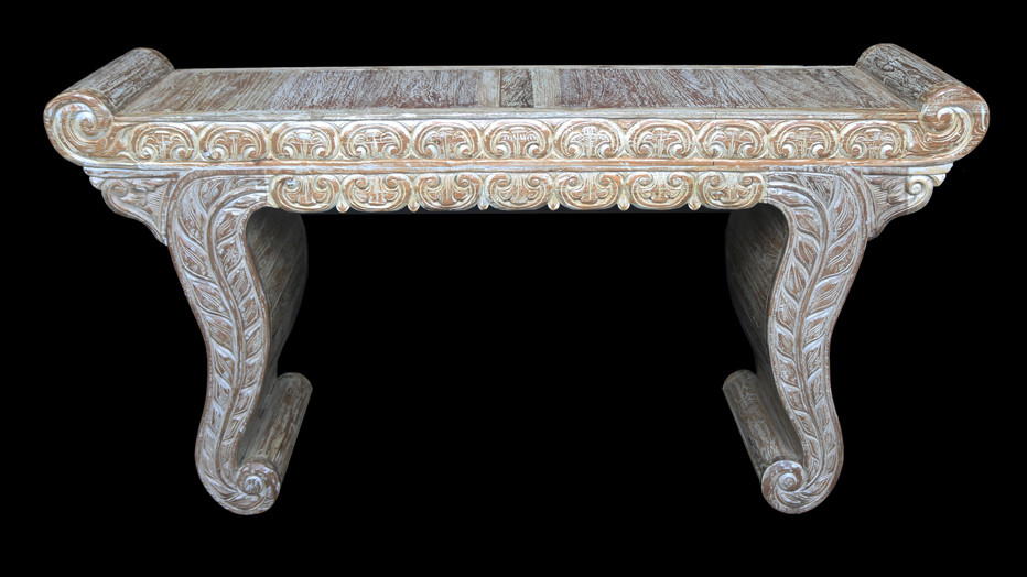 Bali Reclaimed Teak Carved Console