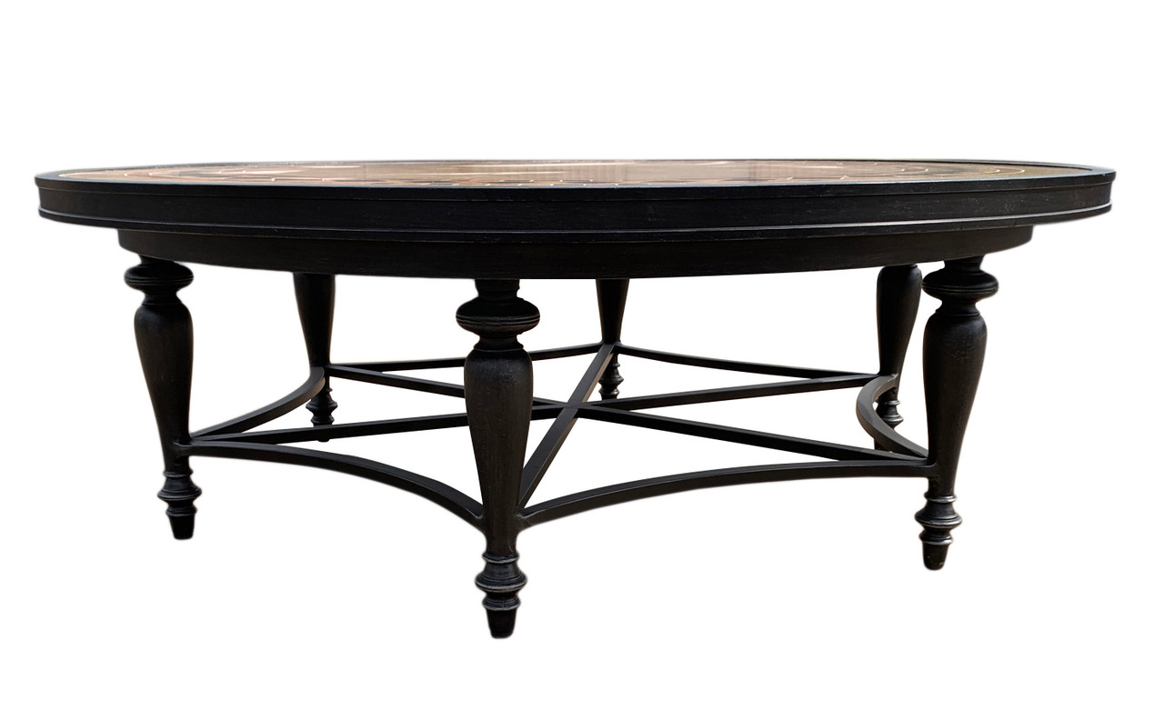 Astoria Round Tile Outdoor Coffee Table Room Scene