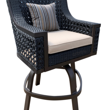 Monterey Bar Stool Chair with Cushion and pillow