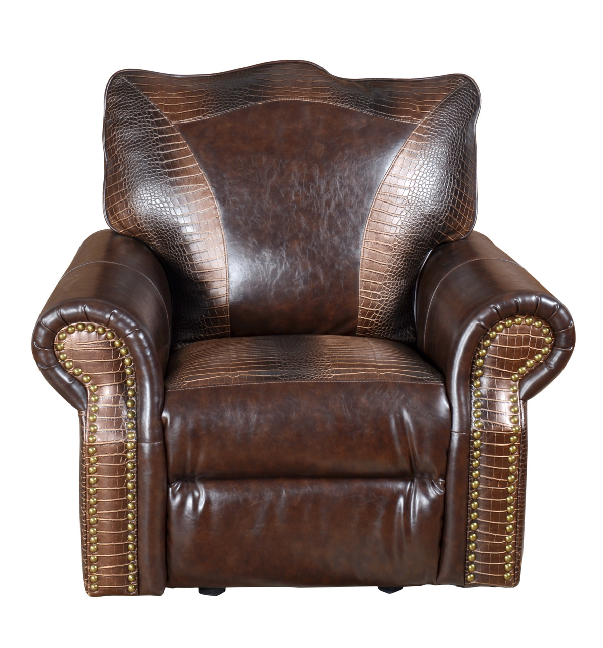 Botswana Brown Chair Rocker Recliner Close Up Image