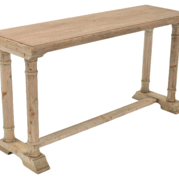 Farmhouse Wood Natural Console Sofa Hall Table Room Scene