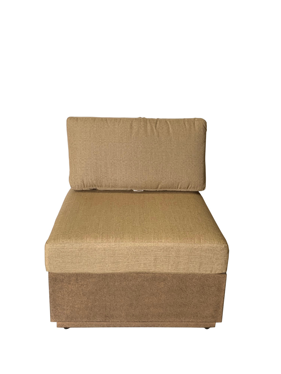 Mountain Studio Modern Rustic Outdoor Armless Single Seater with Cushion