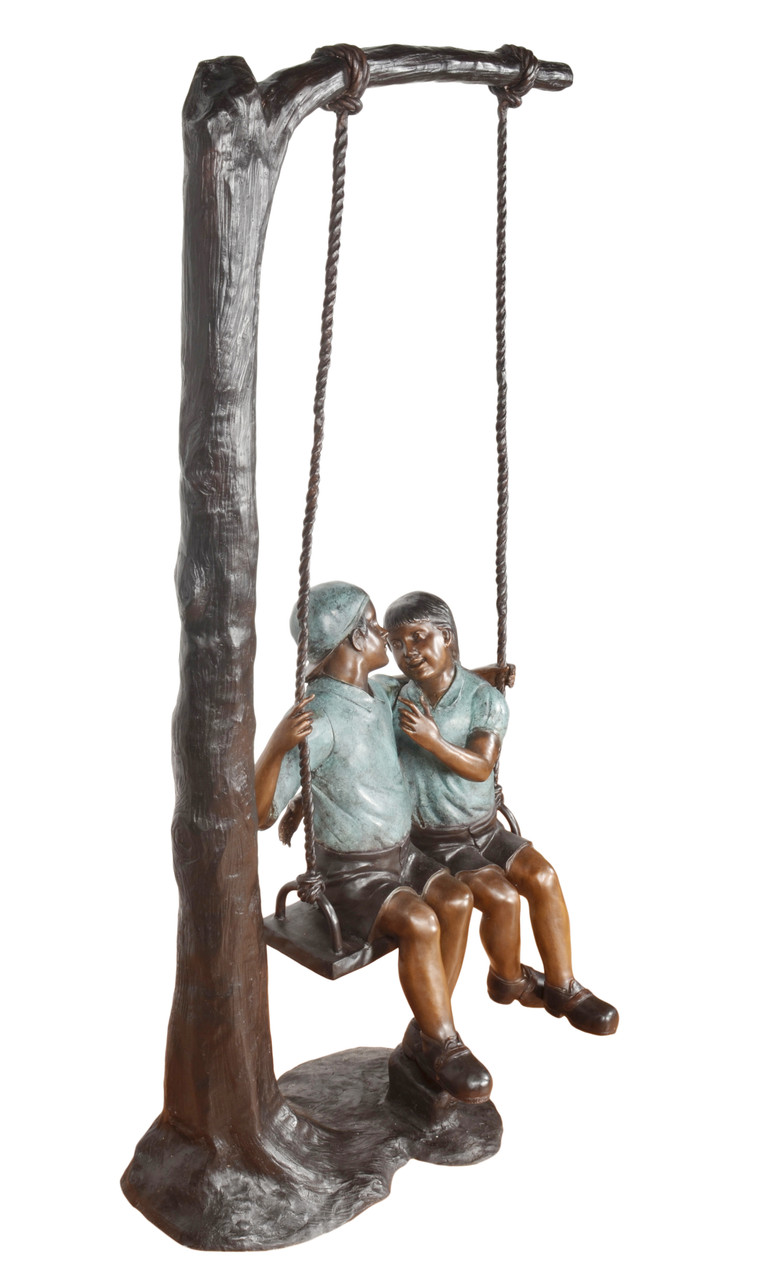 Boy and Girl on Swing Room Scene