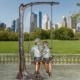 Boy and Girl on Swing