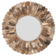Large Round Wood Chuck Mirror 120 Cm