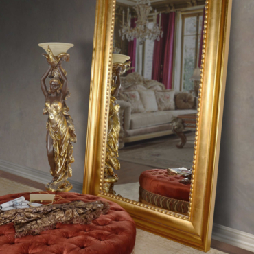 The Mammoth Wood Mirror Gold Leaf