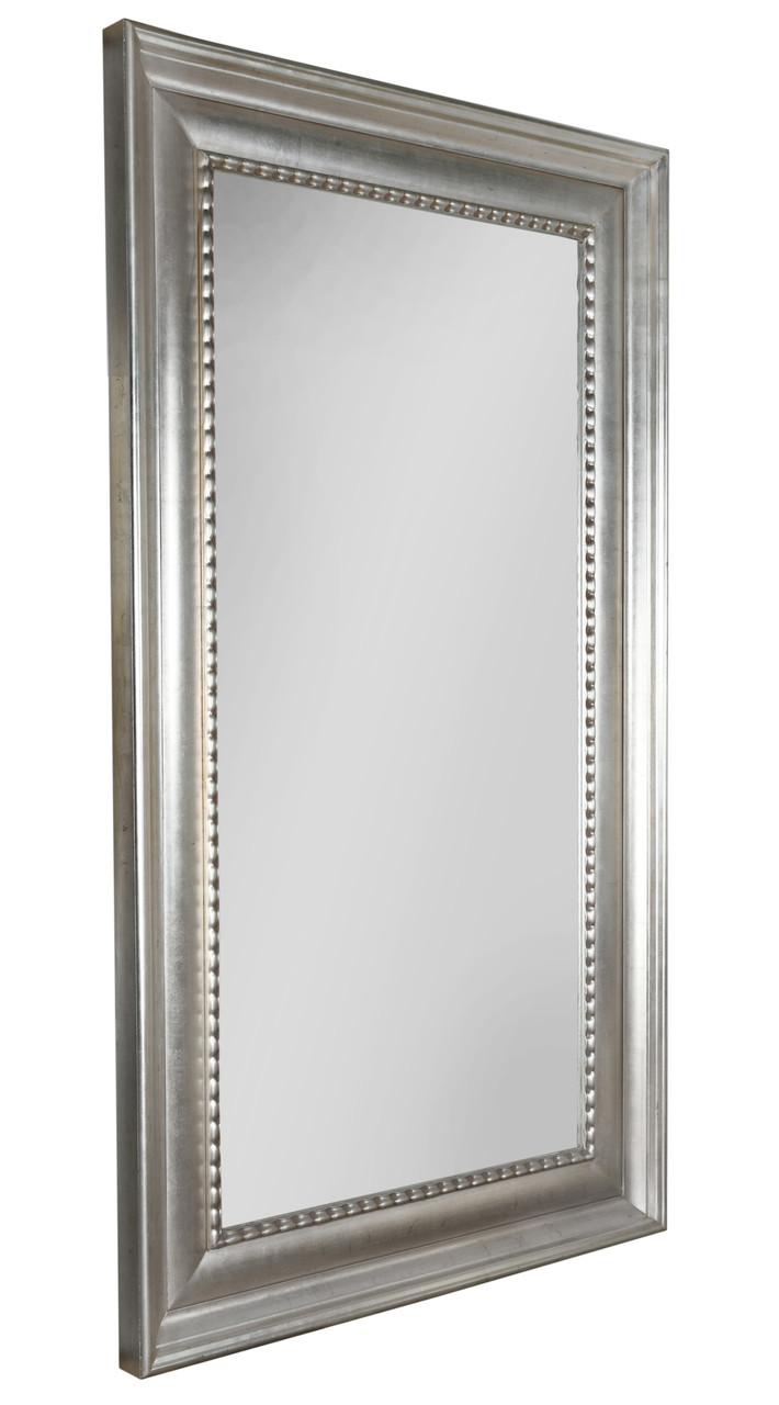The Mammoth Wood Mirror Silver With Champagne Wash Close Up Image