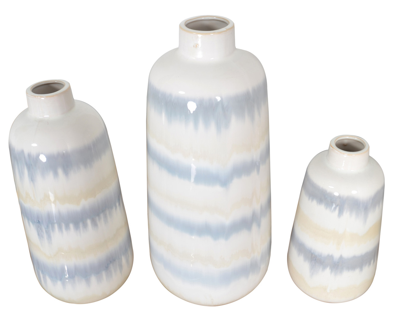 Gray Sand Vase Set of 3 Close Up Image