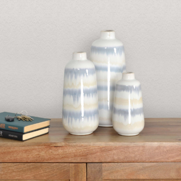 Gray Sand Vase Set of 3