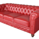 Classic Chesterfield Sofa Red