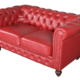 Classic Chesterfield  Loveseat Red