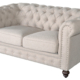 Classic Chesterfield Dark Linen Loveseat