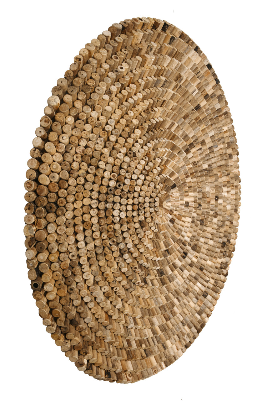 Wood Wall Art Round 60 Inch Diameter Close Up Image