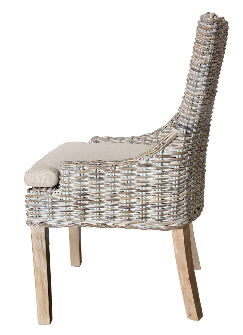 Alfresco Dining Chair Kuba Weave Savannah Wash Close Up Image
