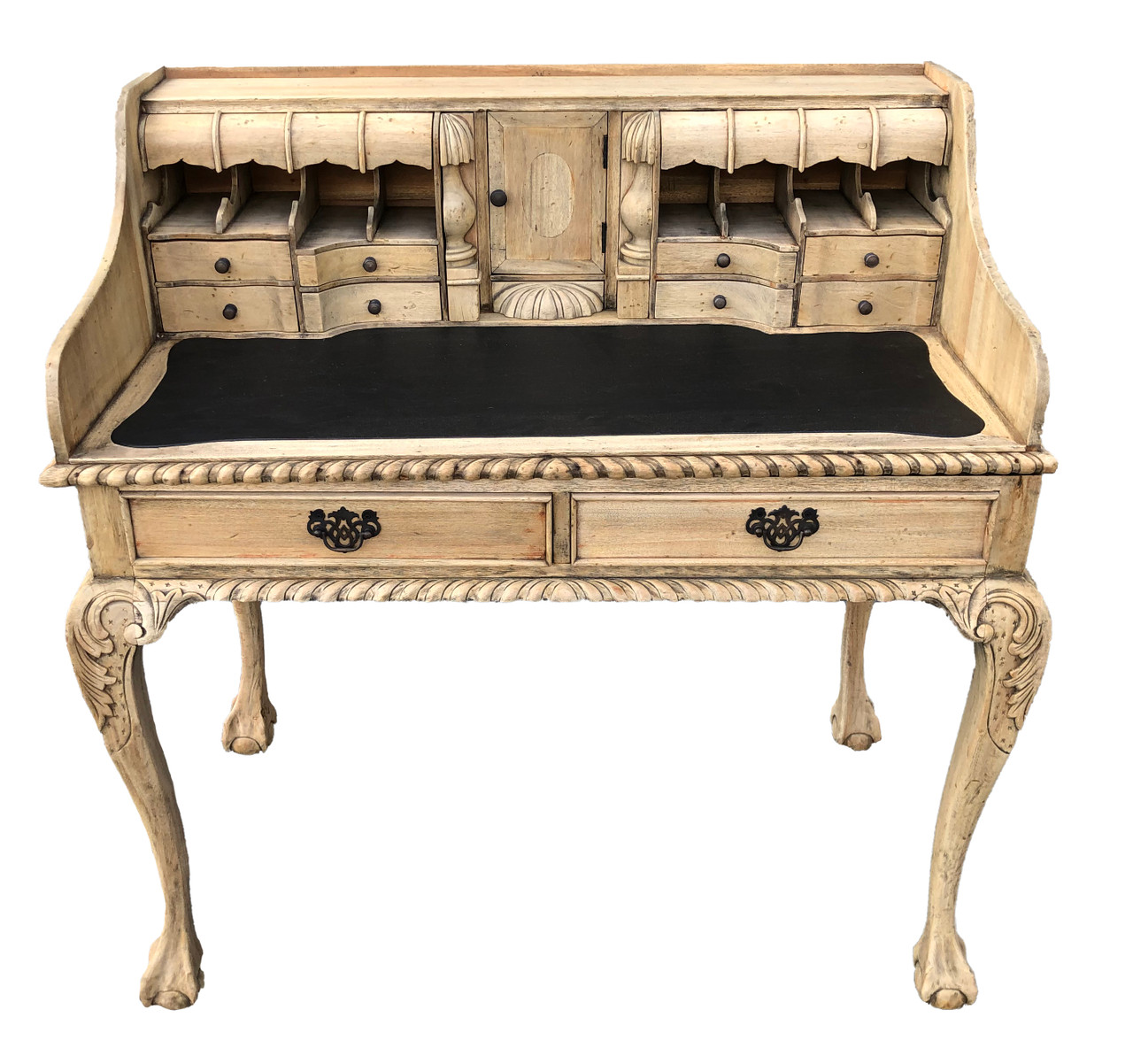 Farmhouse Style Escritoire Desk after Chippendale Room Scene