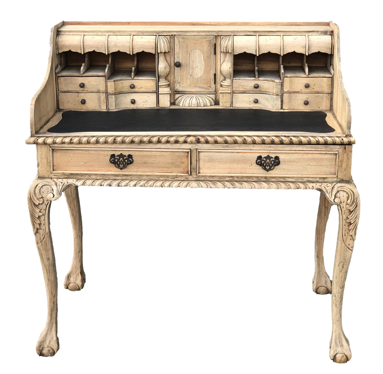 Farmhouse Style Escritoire Desk after Chippendale Close Up Image
