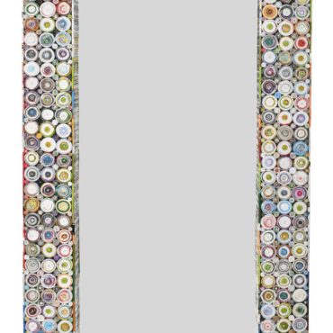 Quilled Large Leaner Coil Art Mirror 36x79