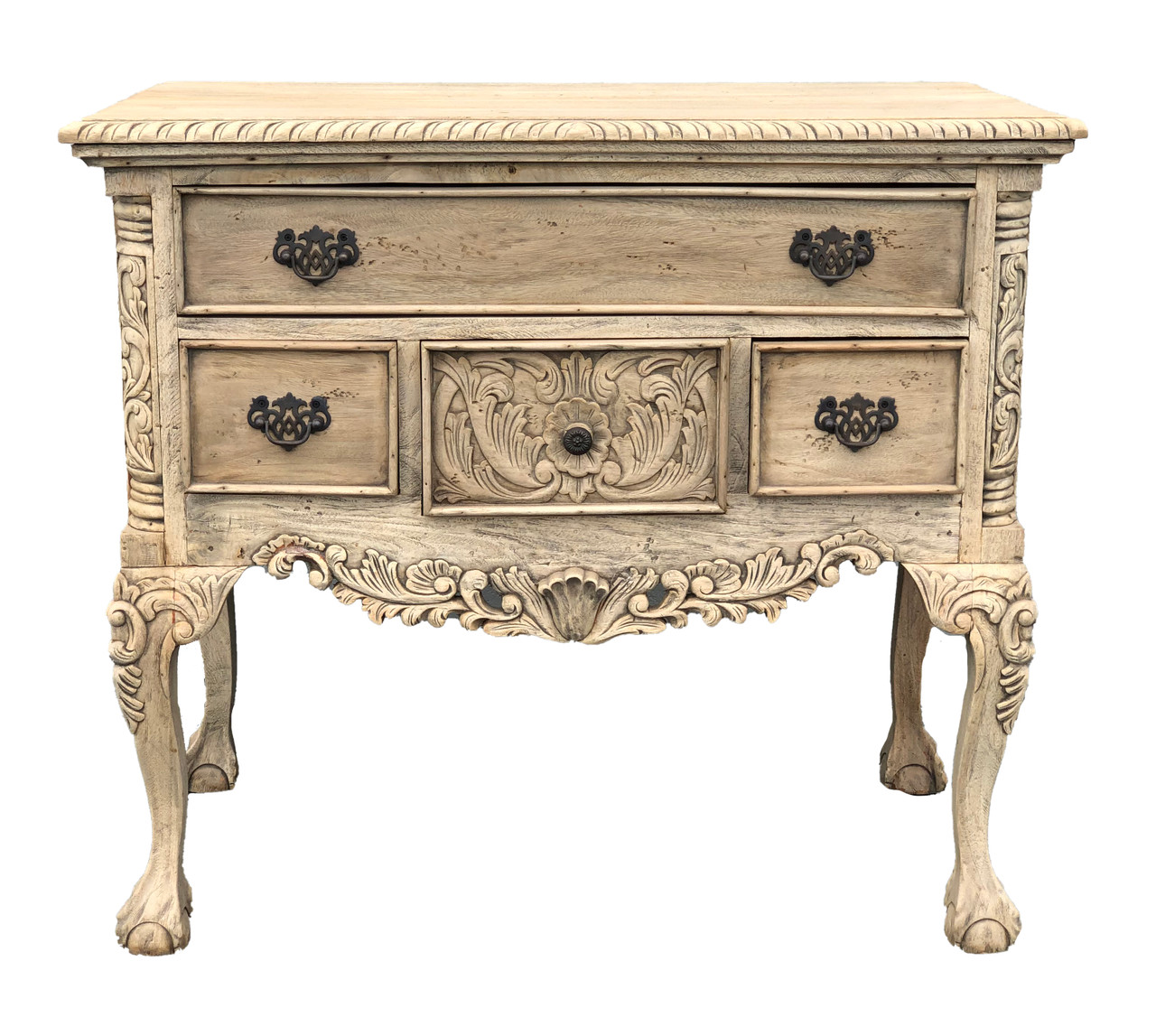 Natural Mahognay Large Chippendale Low Boy