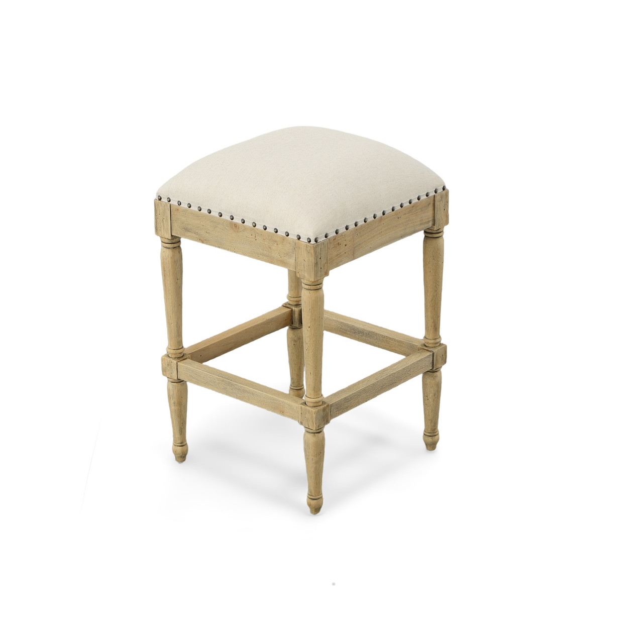 Farmhouse Backless Counter Stool Close Up Image